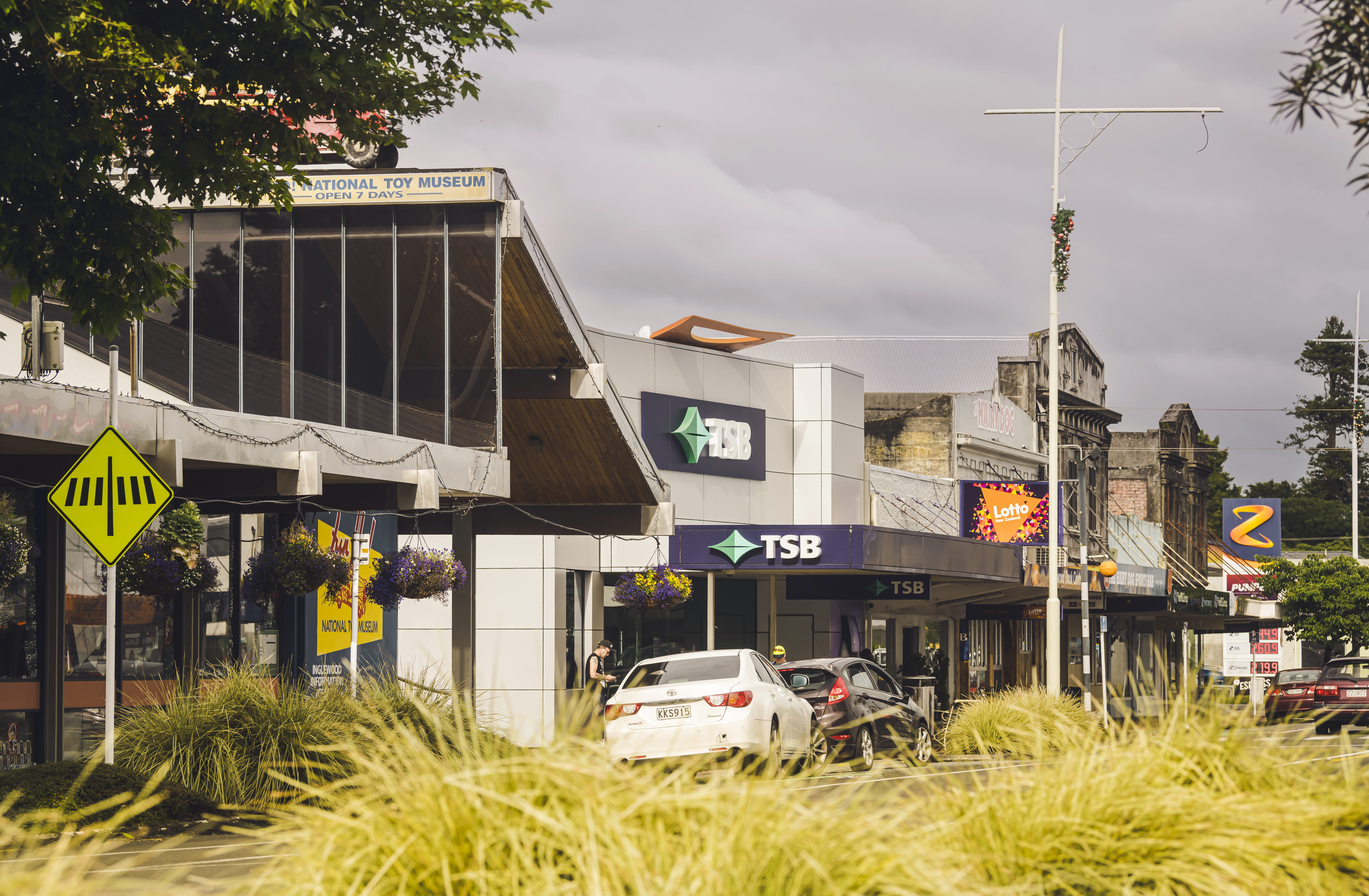 Street view of Inglewood with shops.